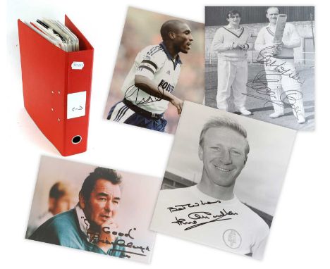 Various Football And Sporting Autographed Photographs including Michael Carrick, Greg Chapel, Bobby Charlton, Jack Charlton, 