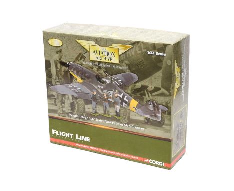 Corgi Aviation Archive Flight Line US34903 1:32 Scale Messerschmitt Bf109G-6  Hauptman Gerhard Barkhorn with figures (E box E