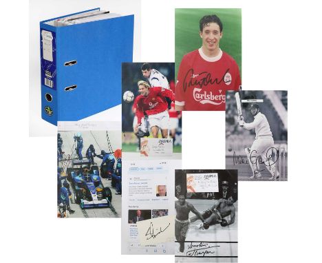 Various Football And Sporting Autographed Photographs Sven-Goran Eriksson, Neil Fairbrother, Mo Farah, Duncan Ferguson, Alex 