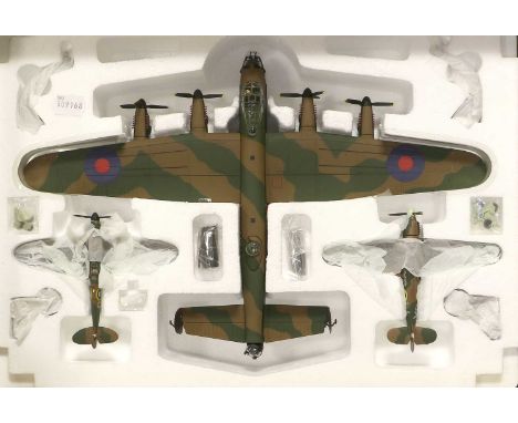 Corgi Aviation Archive AA39911 1:72 Scale Battle Of Britain Memorial Flight Set with Hawker Hurricane, Supermarine Spitfire a