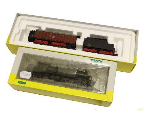 Trix HO Gauge 22012 Gt 2x4/4 Tank Locomotive K Bay Sts B  and 24320 Steam powered rotary Snow Plough both with digital sound 