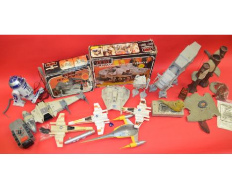 Good selection of vintage Star Wars vehicles and sets including Ewok Village, TIE Fighter, Millenium Falcon etc.