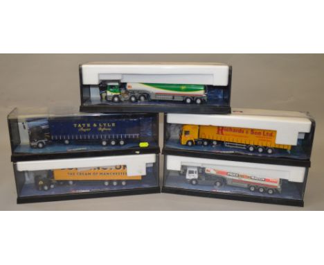 5 Corgi Modern Truck models in plastic display cases. 