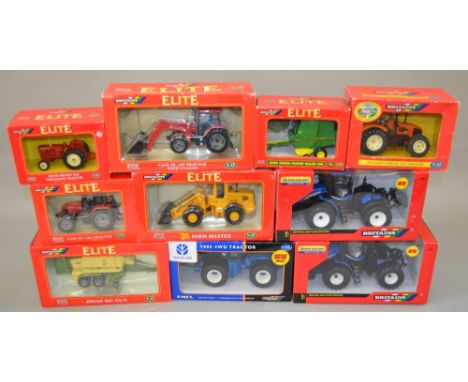 10x Britains 1:32 scale Authentic Farm Models including: Case IH cx80 Tractor etc. All boxed