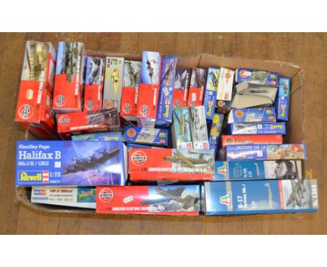 30 Assorted 1:72 scale model kits including: Italeri; Airfix; Revell etc. All boxed, not checked if complete.