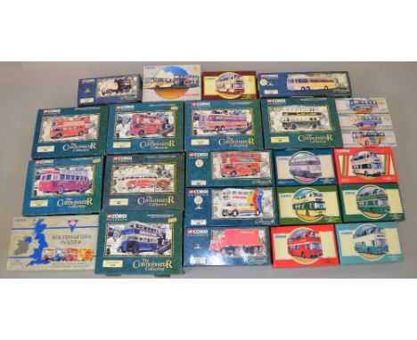 24 Corgi models, mostly bus examples, VGB.