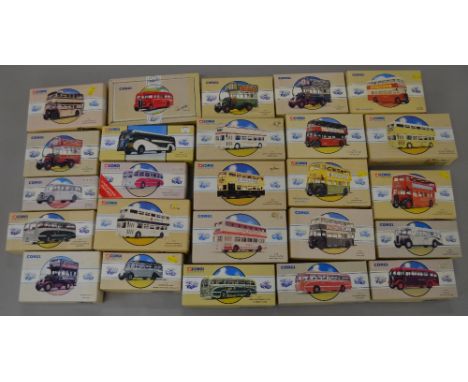 40+ Corgi Classics models, boxed (some sun fading)