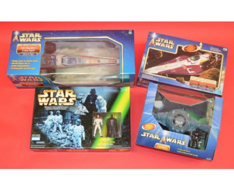 Hasbro Star Wars: Luke Skywalker's X-Wing, Jedi Starfighter and Imperial Dogfight TIE Fighter. Together with a Parker Brother