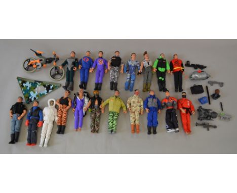 Good quantity of assorted Action Man dolls and accessories.