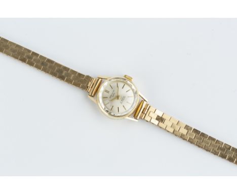 A LADY'S BRACELET WATCH, the circular silvered dial with baton markers, signed Oriosa, to a jewelled manual wind movement, th
