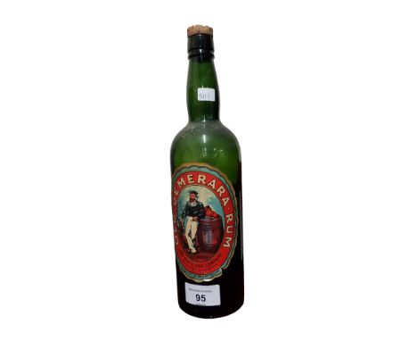 OLD VINTAGE IRISH RUM LABELLED BOTTLE 