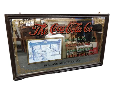 LARGE VINTAGE COCA-COLA PUB MIRROR