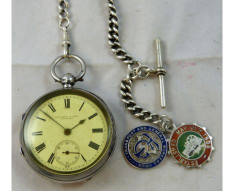 Of Trade Workers Union interest - Fattorini & Sons Bradford - a Victorian silver open face, key wound pocket watch, Chester 1