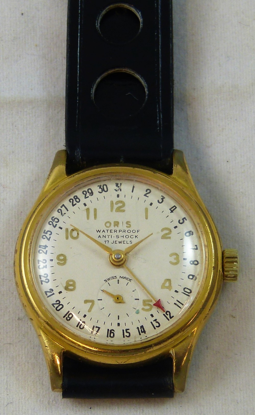 Oris a gold plated gentleman's manual wind date pointer waterproof