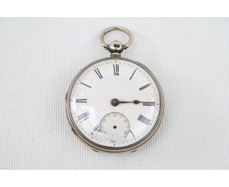 Edwardian Silver cased Pocket watch with roman numeral dial 