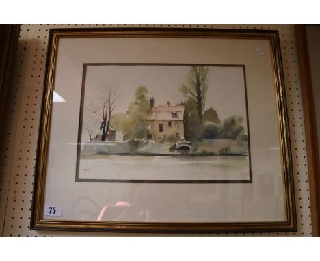 R H Bolton signed watercolour of Brampton Mill dated 1980 