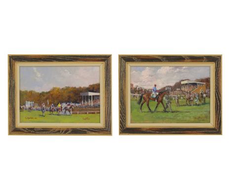 ▴ James Power (b.1946)'Cottenham Point to Point';'Cottenham Point to Point, A Winner II'the first signed 'James Power' l.r., 