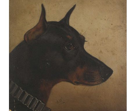 John Alfred Wheeler (1821-1903)Head of a terriersigned with initials l.c., oil on board18 x 19cm, unframedCondition Reportsur