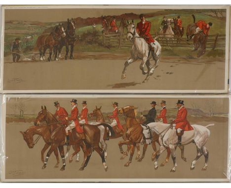 ▴ Lionel Dalhousie Robertson Edwards (1878-1966)'On the way to the meet';'Rails';'Water';'The Lucky Man';'The Unlucky Man';'R
