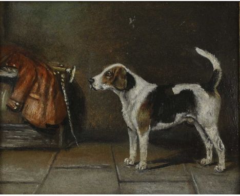 Fred French (fl.1883-1916)A hunting dog signed and dated 'F French/1909' verso, oil on board17 x 19.5cmCondition Reportoveral