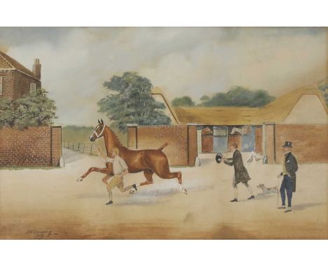Henry William Standing (fl.1894-1931)Exercise in the yardsigned and dated 'H.W Standing/1909' l.l., watercolour35 x 52.5cmCon