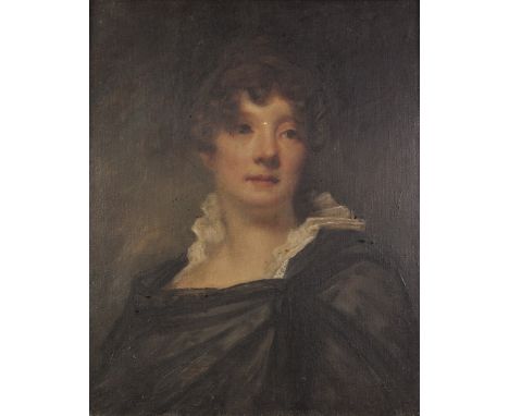 EDWIN SWAN (b.1873) OIL PAINTING ON CANVAS Bust portrait 'Fearne (1771-1846) Wife of George Kinnear,  copied by Edwin Swan 19