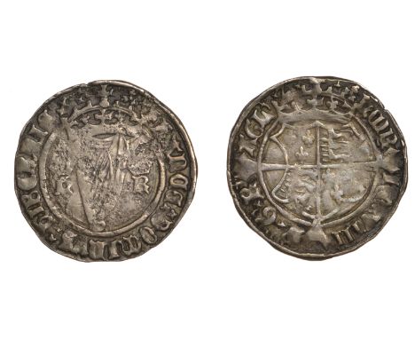 Henry VIII (1509-1547), Second Harp issue, Groat, mm. trefoil, hr (Henricus Rex), reads dominvs, saltire stops (double on rev