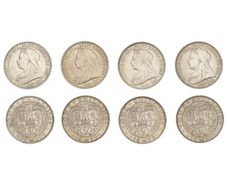 Victoria (1837-1901), Shillings (4), 1897, 1898, 1899, 1900 (ESC 3162-5; S 3940A) [4]. First two about extremely fine but cle