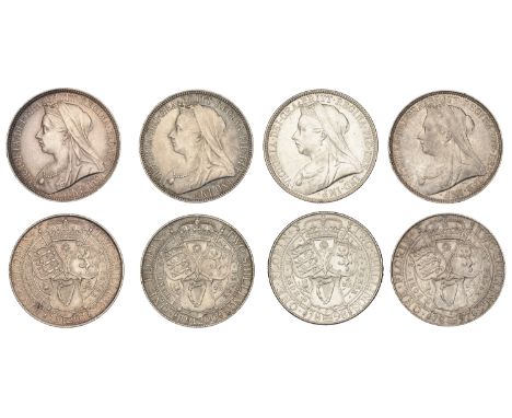 Victoria (1837-1901), Florins (4), 1897, 1898, 1900, 1901 (ESC 2967-8, 2971-2; S 3939) [4]. Extremely fine or better, but fir