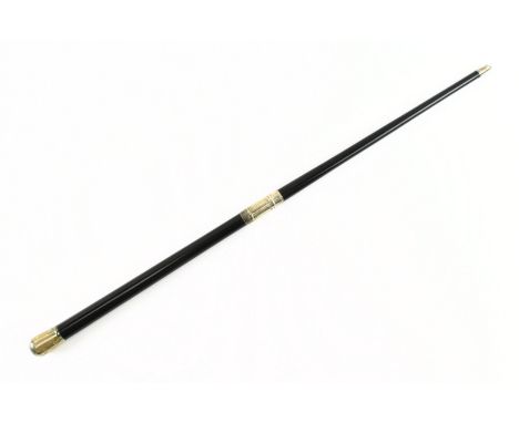A George VI silver mounted conductor's baton in original fitted case. The silver being incised "ABIGIAL 25-1-42". Hallmarked 