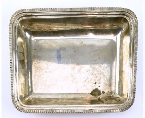 A 20th century Geroge VI hallmarked silver serving dish. Hallmarked year 1938, Sheffield. Sponsors mark for Mappin &amp; Webb