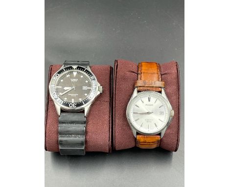 A Pair of Gents watches one by Casio and one by Pulsar