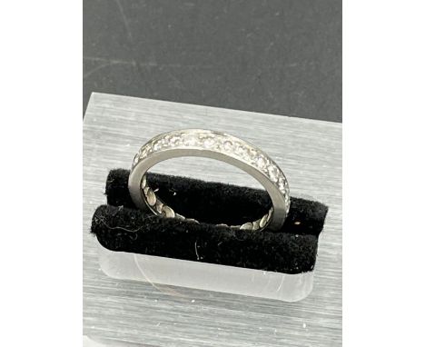 A Platinum Diamond Round Brilliant Cut Eternity Ring Approx 1ct (Size L)