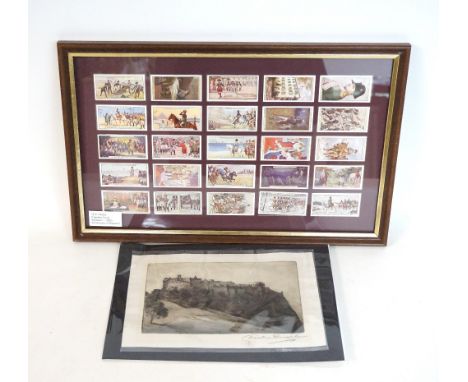 BATTLE OF WATERLOO INTEREST
a complete framed set of twenty five Players cigarette cards commemorating the battle of Waterloo