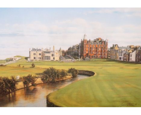 GRAEME W BAXTER
Swilcan Burn, St. Andrews, a print signed to the mount, 37cm x 29cm; Doddon, Portrait Of Champions, limited e