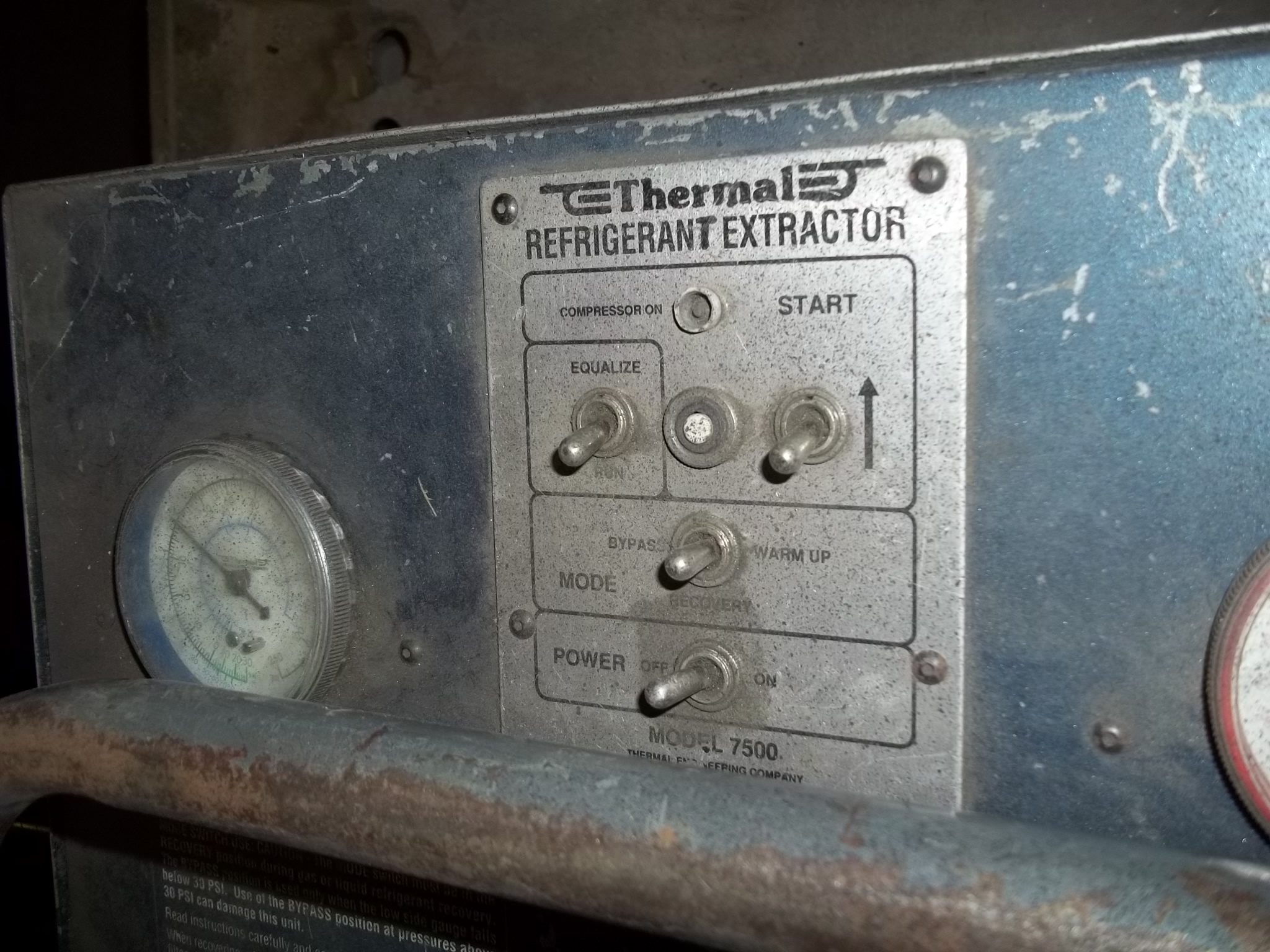 THERMAL MODEL 7500 REFRIGERANT EXTRACTOR
