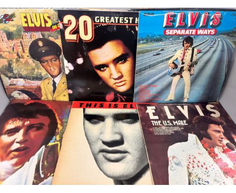 A collection of eighteen Elvis Presley LP records 