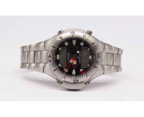 Citizen Promaster Aqualand Divers watch with stainless steel bracelet.  Case size: 42mm.  Case thickness: 12mm. Crown: Screw 