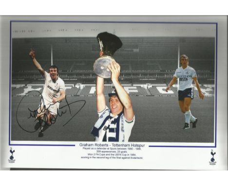 Graham Roberts signed 12x8 colour montage Spurs photo. Good condition. All signed items come with our certificate of authenti