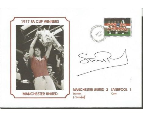 Football Signed Commemorative Cover, Stuart Pearson A Superbly Produced Modern Cover Depicting The 1977 FA Cup Final Between 