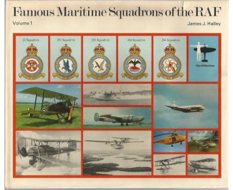 Famous Maritime Squadrons of the RAF unsigned hardback book. 88 pages. Good condition. We combine postage on multiple winning