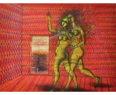 20th Century French School. "Epreuve du Japon", Lithograph, Indistinctly Signed, Inscribed, Dated '74, and numbered 39/80 in 