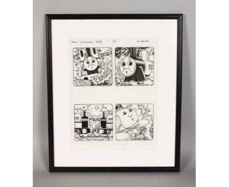 THOMAS THE TANK ENGINE by TIM MARWOOD. Pen and Ink.  THOMAS "SMOKE SIGNALS 468" (4).