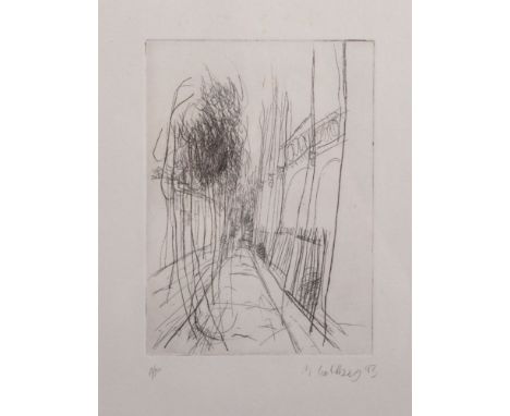 M… Goldberg (20th Century) British. A Tree Lined Street, Lithograph, Signed, Dated '93 and Inscribed 'A/P' in Pencil, 7" x 5"
