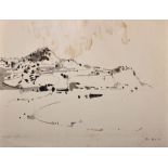 Michael Ayrton (1921-1975) British. 'Melos', Study of a Greek Town, Watercolour, Signed, Inscribed