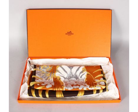 A HERMES SILK SCARF, boxed.