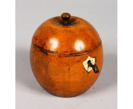 A GOOD APPLE TEA CADDY.