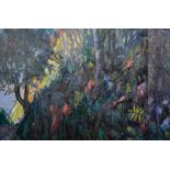 20th Century English School. "Figures on a Path, Between Shanklin and Luccombe", Oil on Board,