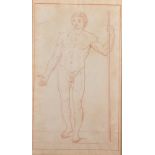 20th Century English School. Study of a Standing Male Nude, Print, 12.75" x 7.25", and another by