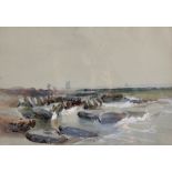 Attributed to George Bryant Campion (1796-1870) British. A Coastal Scene, with Figures in the